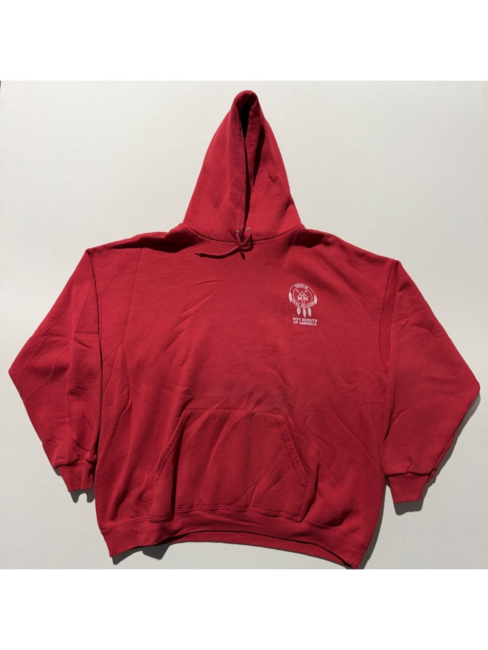 faded Boy Scouts Lee Heavyweight Red Hoodie Boy Scouts Troop 85 Tulsa Oklahoma